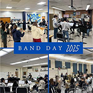 Band Day 2025 students playing their instruments