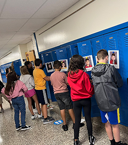 Students at their lockers
